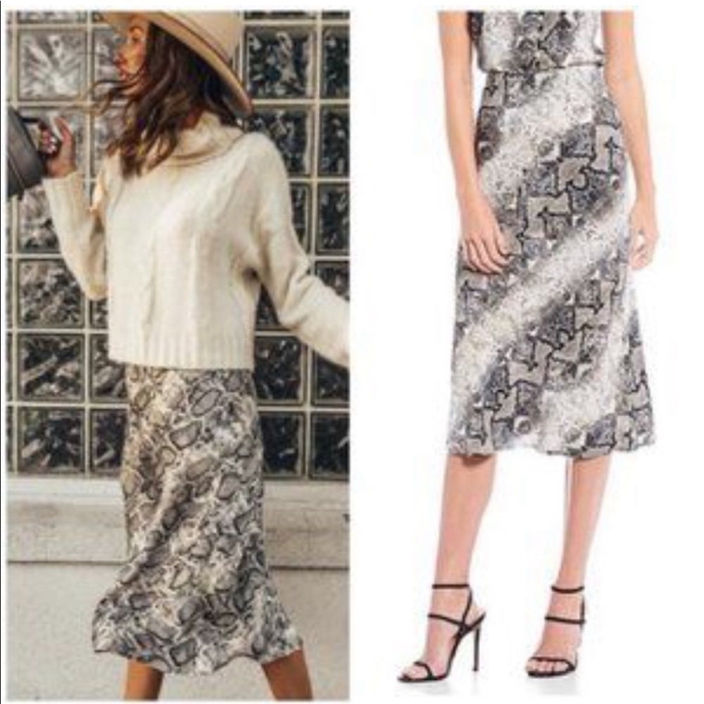 NWOT Sanctuary Snake print midi skirt